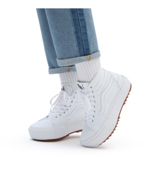 Vans Sk8-Hi Stacked Sneakers hvide med tern