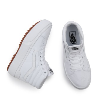 Vans Checkerboard Sk8-Hi Stacked Sneakers white