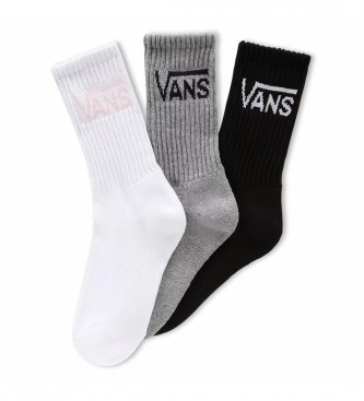 Vans 3-pack Classic Tall Socks wit, grijs, zwart 