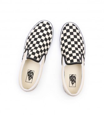 Vans CHECKERBOARD CLASSIC SLIP-ON SKOES hvid, sort