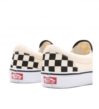 Vans CHECKERBOARD CLASSIC SLIP-ON SKOES hvid, sort