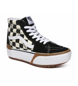 Vans Checkerboard Sk8-Hi Stacked Sneakers Black