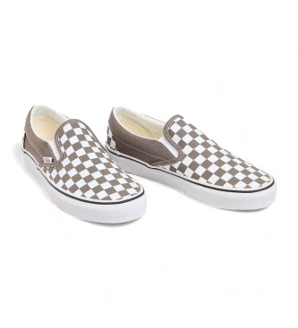 Vans Klassieke Checkerboard grijze sportschoenen