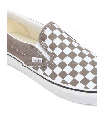 Vans Klassieke Checkerboard grijze sportschoenen