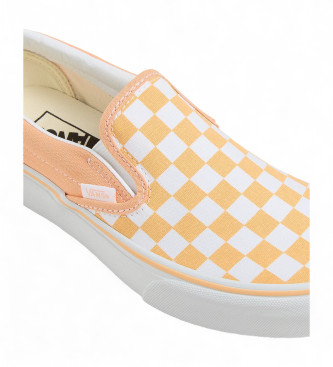 Vans Checkerboard Classic Slip-On Platform Sneakers Orange