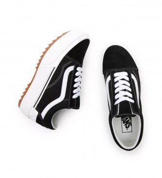 Vans Old Skool Stacked Suede And Canvas Sneakers Black