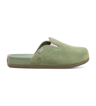 Vans Harbor Mule Vr groen leren pantoffels