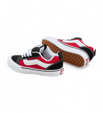 Vans Buty skórzane Knu Skool czerwone