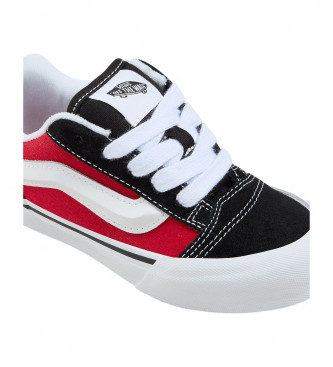 Vans Buty skórzane Knu Skool czerwone