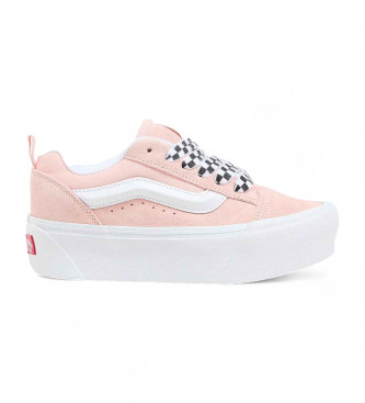 Vans Sapatos de couro Knu Stack cor-de-rosa