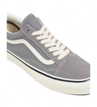 Vans Baskets en cuir gris Old Skool 36