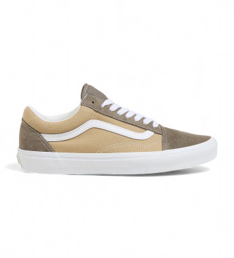 Vans Old Skool beige leather trainers