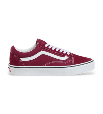 Vans Skórzane sneakersy Old Skool w kolorze bordowym