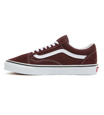 Maroon vans hotsell with brown leather