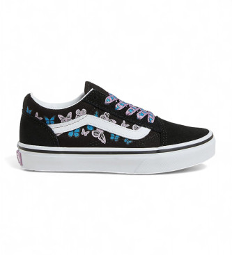 Vans Old Skool leren sportschoenen zwart