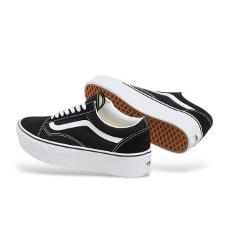 Vans Old Skool Stackform tnis de couro preto