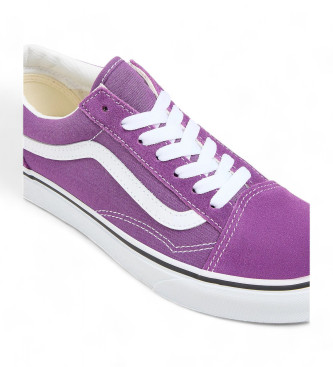 Vans Liliowe skórzane buty treningowe Old Skool Theory