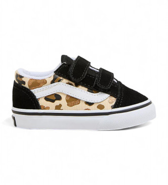 Vans Old Skool V leren sportschoenen met dierenprint