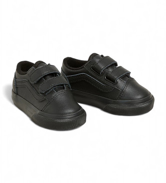 Vans Old Skool V Leder Turnschuhe schwarz