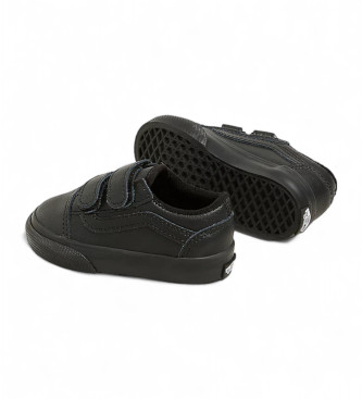 Vans Old Skool V Leder Turnschuhe schwarz