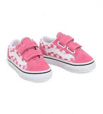 Vans Sapatilhas Old Skool V em pele cor-de-rosa