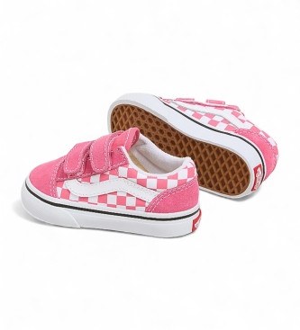 Vans Sapatilhas Old Skool V em pele cor-de-rosa