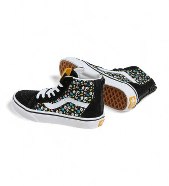 Vans Baskets en cuir Sk8-Hi Zip noir