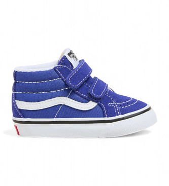 Vans Sk8-Mid Reissue blauw leren schoenen