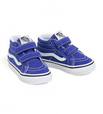 Vans Sapatos Sk8-Mid Reissue em pele azul