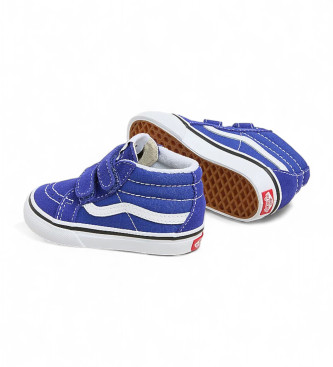 Vans Sapatos Sk8-Mid Reissue em pele azul