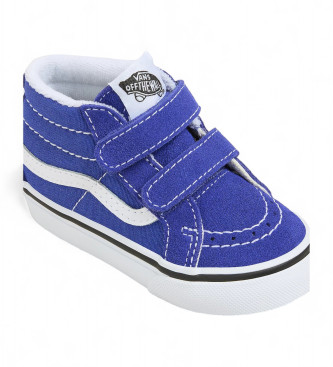 Vans Sk8-Mid Reissue chaussures en cuir bleu