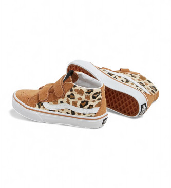 Vans Sneakers SK8-Mid Reissue V in pelle marrone