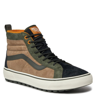 Vans Ua Sk8-Hi Mte-1 Verde foresta, Sneakers in pelle marrone