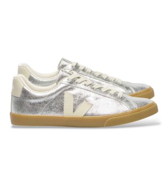 VEJA Skórzane sneakersy Esplar Logo w kolorze srebrnym