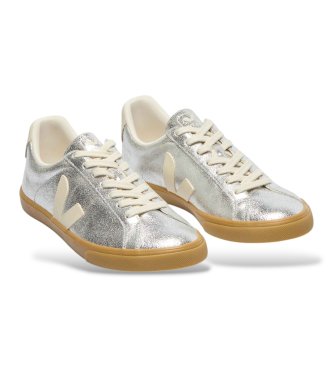 VEJA Skórzane sneakersy Esplar Logo w kolorze srebrnym