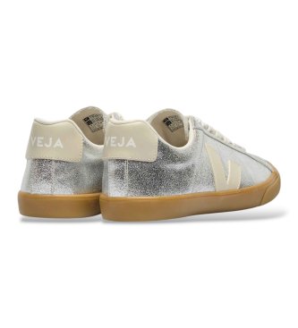VEJA Skórzane sneakersy Esplar Logo w kolorze srebrnym