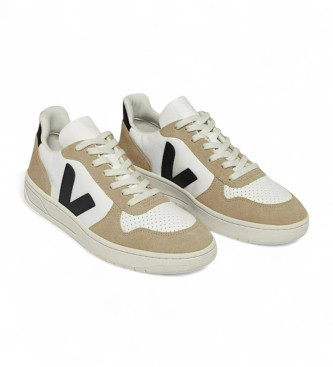 VEJA Lederturnschuhe V-10 wei, beige