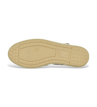 Verbenas Carmen beige espadriller i lder