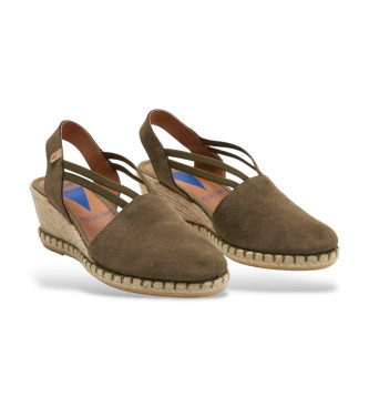 Verbenas Espadrilles en cuir Maika marron