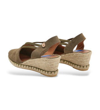 Verbenas Espadrilles en cuir Maika marron
