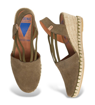 Verbenas Espadrilles en cuir Maika marron