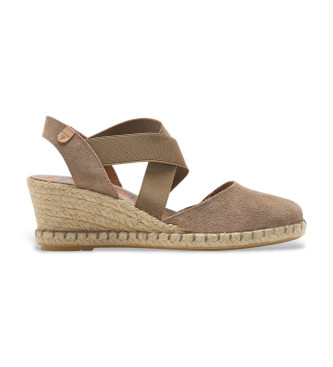 Verbenas Brown Mila leather espadrilles