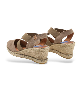 Verbenas Brown Mila leather espadrilles