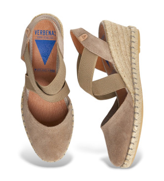 Verbenas Brown Mila leather espadrilles