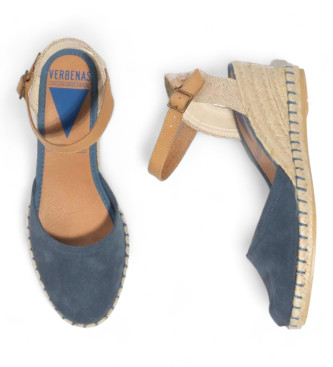 Verbenas Blue suede sandals Malena