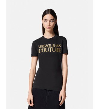 Versace Jeans Couture T-shirt med logo, sort