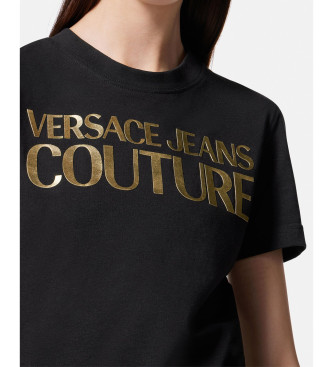 Versace Jeans Couture T-shirt med logo, sort