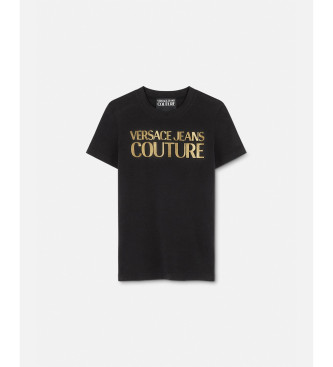 Versace Jeans Couture T-shirt med logo, sort