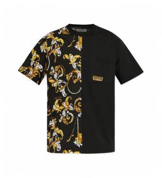 Versace Jeans Couture Outline Barocco T-shirt med standardskrning svart