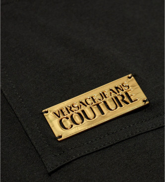 Versace Jeans Couture Outline Barocco majica standardnega kroja črna